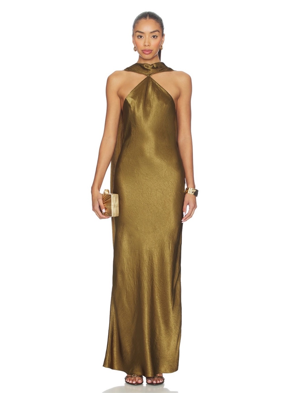 Amanda Uprichard Ashton Maxi Dress- Olive